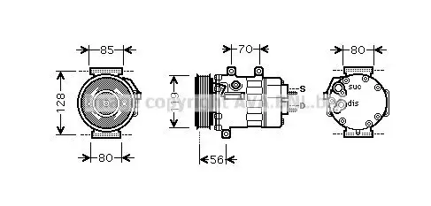 Kompressor, Klimaanlage PRASCO CNK253