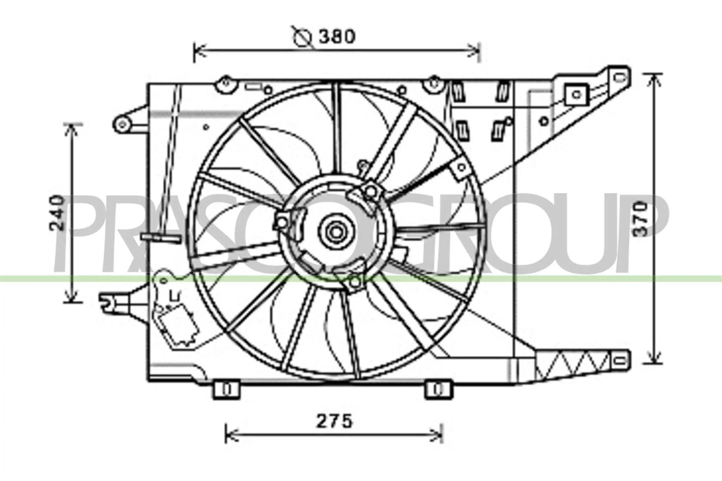 Lüfter, Motorkühlung PRASCO DA220F001