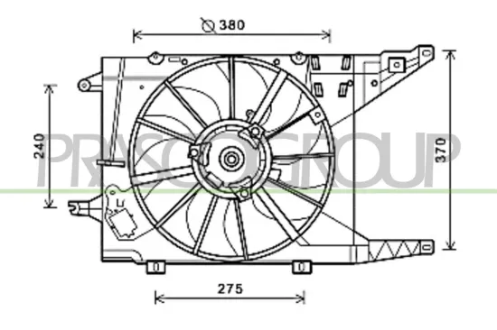 Lüfter, Motorkühlung PRASCO DA220F001 Bild Lüfter, Motorkühlung PRASCO DA220F001