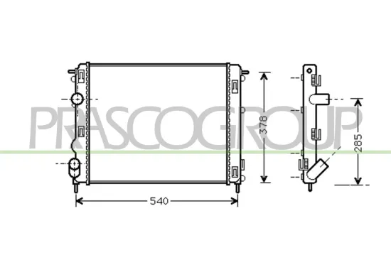 Kühler, Motorkühlung PRASCO DA220R002 Bild Kühler, Motorkühlung PRASCO DA220R002