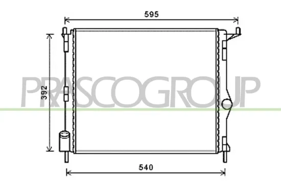 Kühler, Motorkühlung PRASCO DA220R004 Bild Kühler, Motorkühlung PRASCO DA220R004