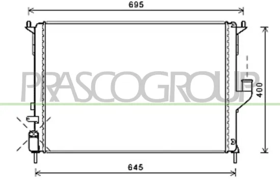 Kühler, Motorkühlung PRASCO DA220R005 Bild Kühler, Motorkühlung PRASCO DA220R005