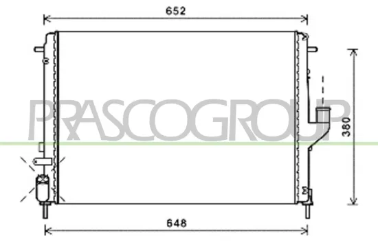 Kühler, Motorkühlung PRASCO DA220R006 Bild Kühler, Motorkühlung PRASCO DA220R006
