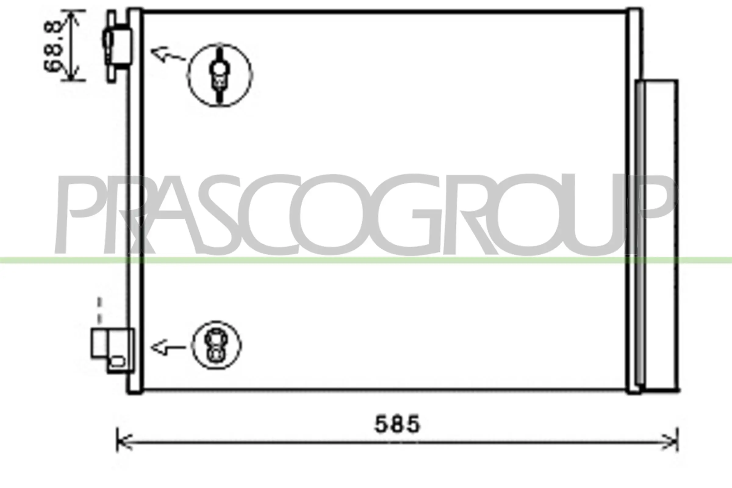 Kondensator, Klimaanlage PRASCO DA226C001