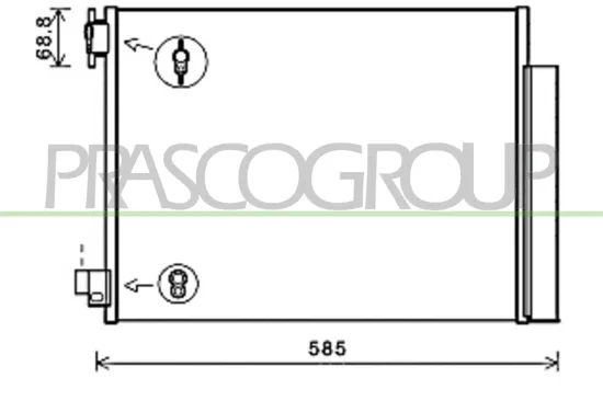 Kondensator, Klimaanlage PRASCO DA226C001 Bild Kondensator, Klimaanlage PRASCO DA226C001