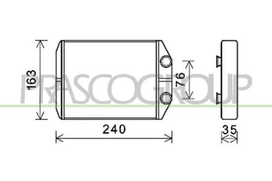 Wärmetauscher, Innenraumheizung PRASCO DA730H001 Bild Wärmetauscher, Innenraumheizung PRASCO DA730H001