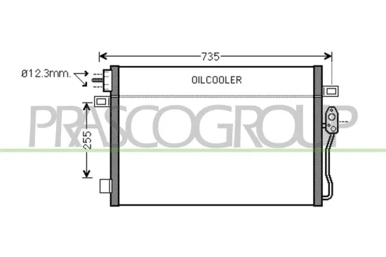 Kondensator, Klimaanlage PRASCO DG815C001 Bild Kondensator, Klimaanlage PRASCO DG815C001