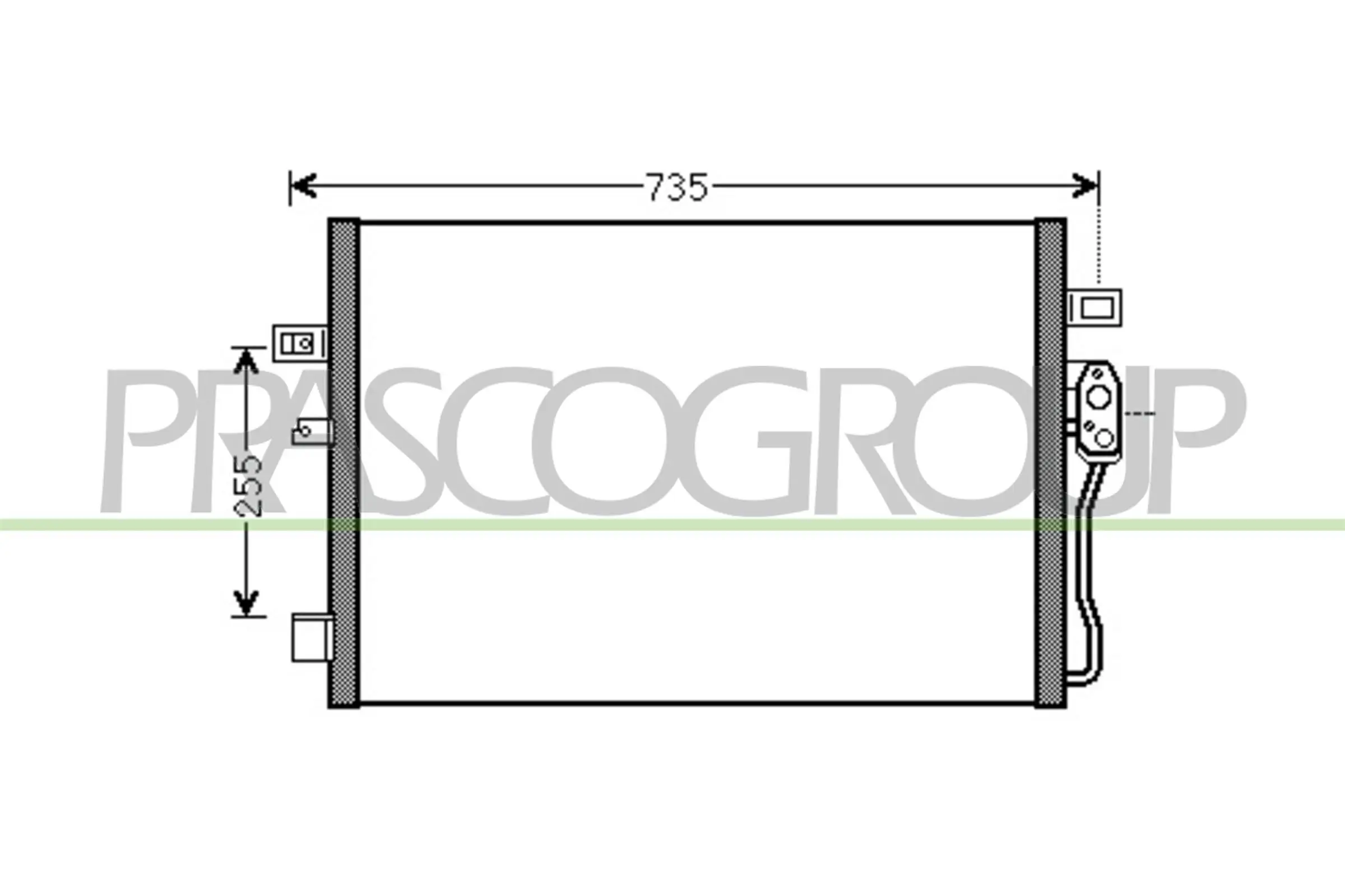 Kondensator, Klimaanlage PRASCO DG815C002
