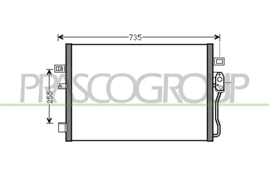 Kondensator, Klimaanlage PRASCO DG815C002 Bild Kondensator, Klimaanlage PRASCO DG815C002