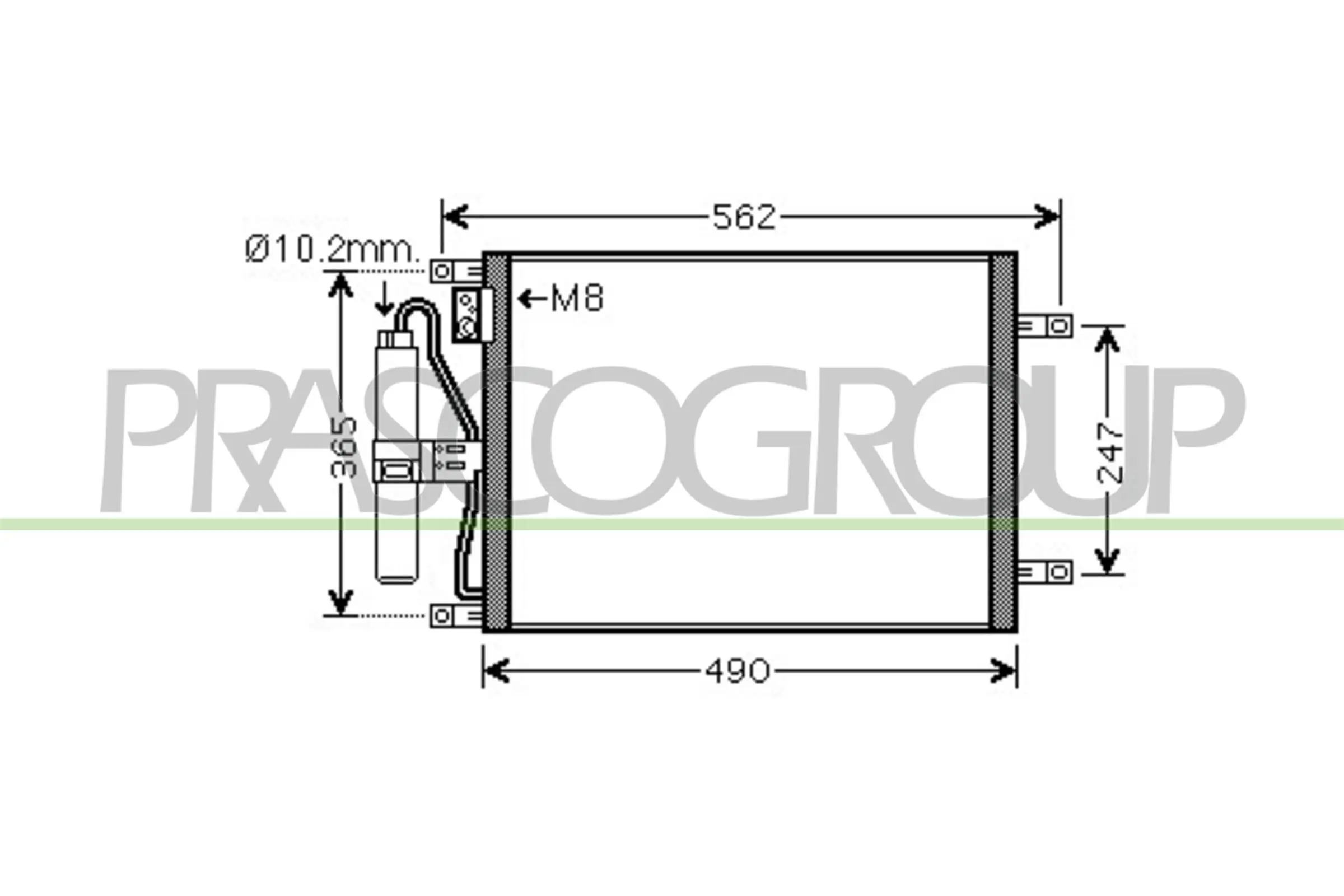 Kondensator, Klimaanlage PRASCO DS011C001