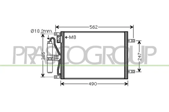 Kondensator, Klimaanlage PRASCO DS011C001 Bild Kondensator, Klimaanlage PRASCO DS011C001