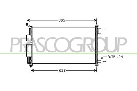 Kondensator, Klimaanlage PRASCO DS011C004 Bild Kondensator, Klimaanlage PRASCO DS011C004