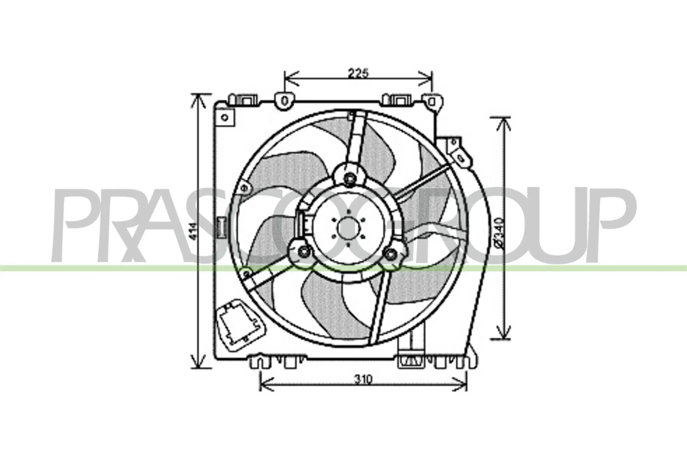 Lüfter, Motorkühlung PRASCO DS011F001