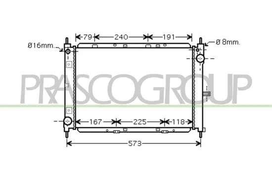 Kühler, Motorkühlung PRASCO DS011R008 Bild Kühler, Motorkühlung PRASCO DS011R008