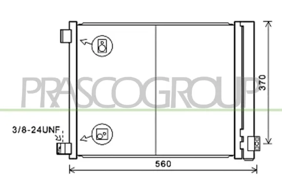 Kondensator, Klimaanlage PRASCO DS014C001 Bild Kondensator, Klimaanlage PRASCO DS014C001
