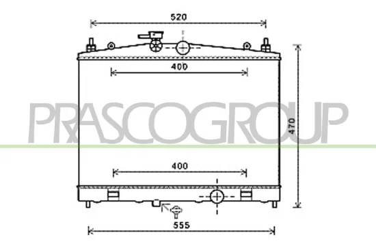 Kühler, Motorkühlung PRASCO DS300R001 Bild Kühler, Motorkühlung PRASCO DS300R001