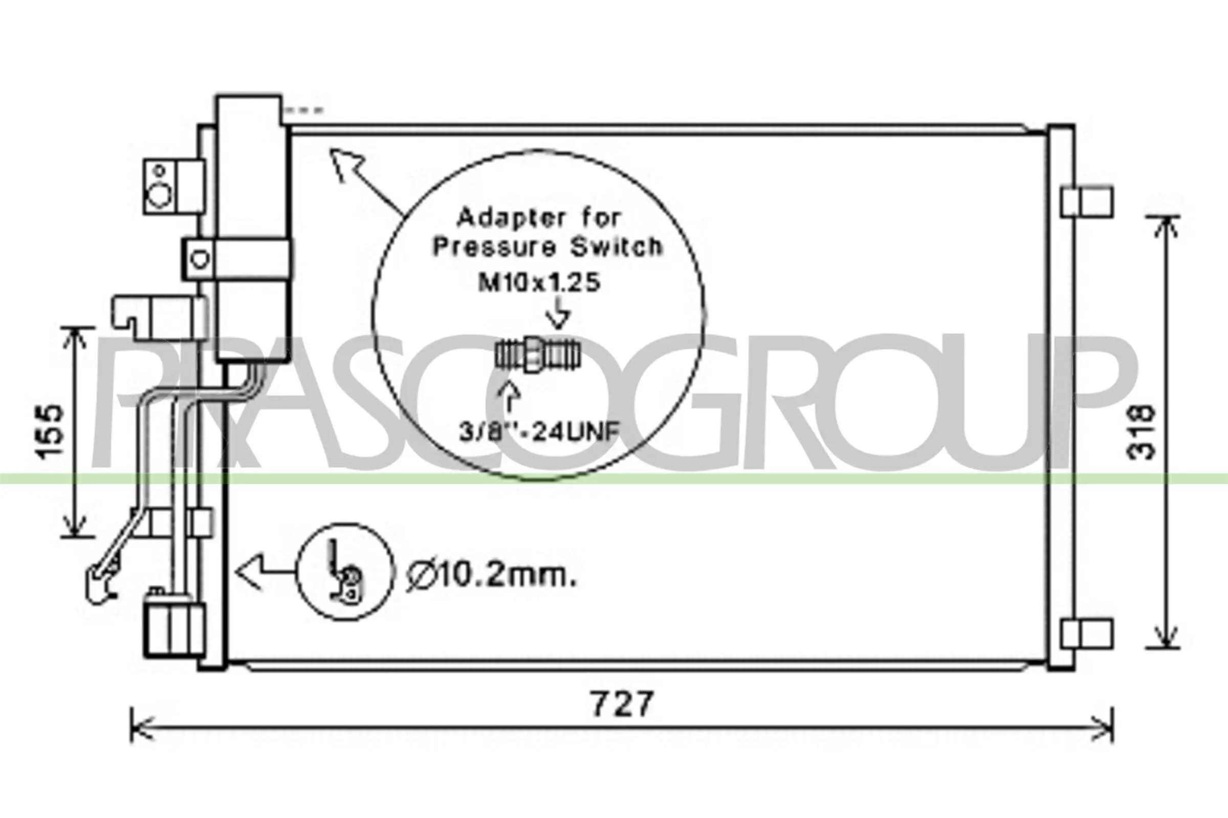 Kondensator, Klimaanlage PRASCO DS710C003