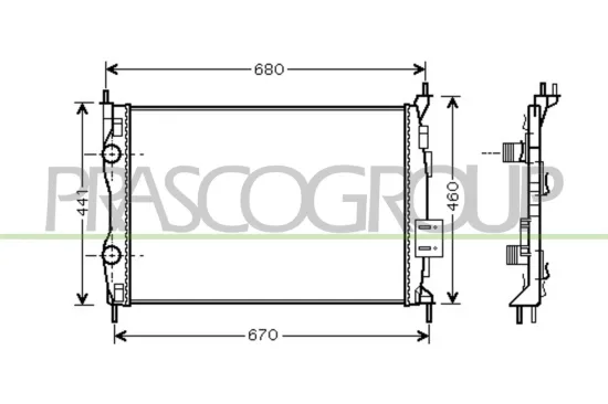 Kühler, Motorkühlung PRASCO DS710R001 Bild Kühler, Motorkühlung PRASCO DS710R001
