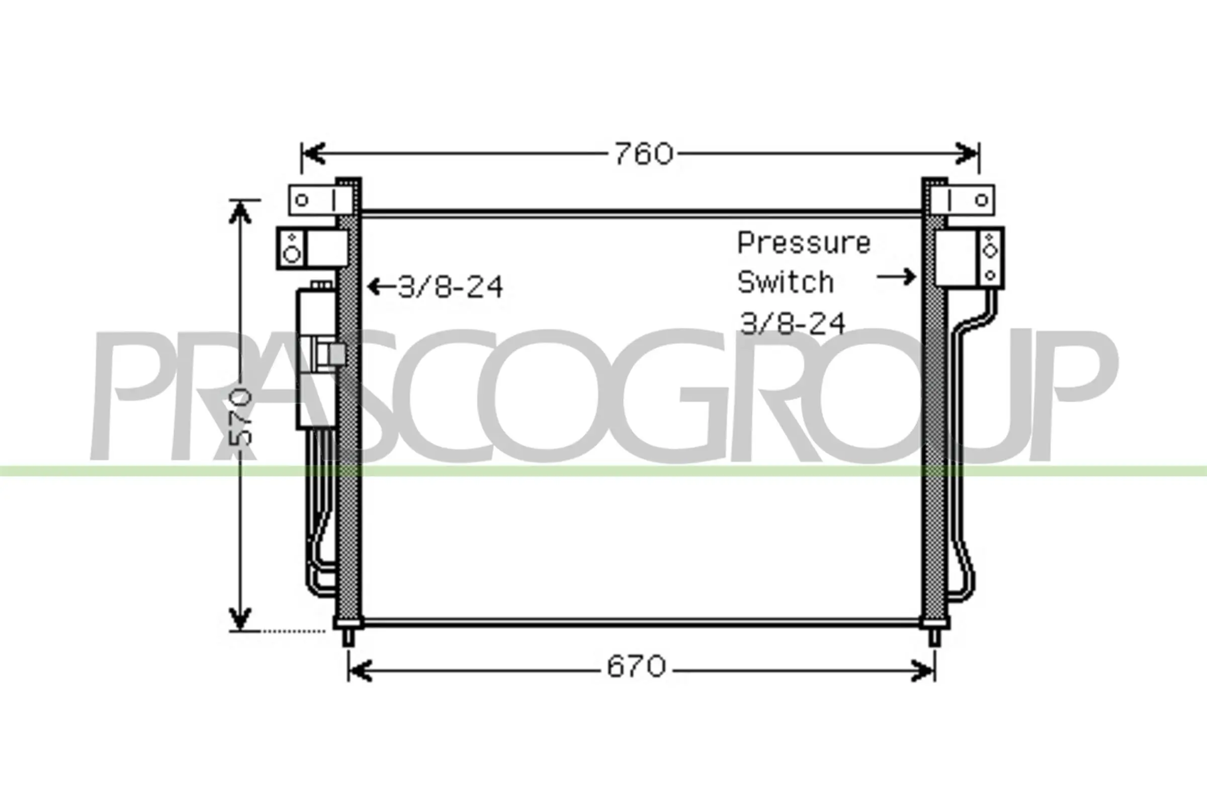 Kondensator, Klimaanlage PRASCO DS814C002