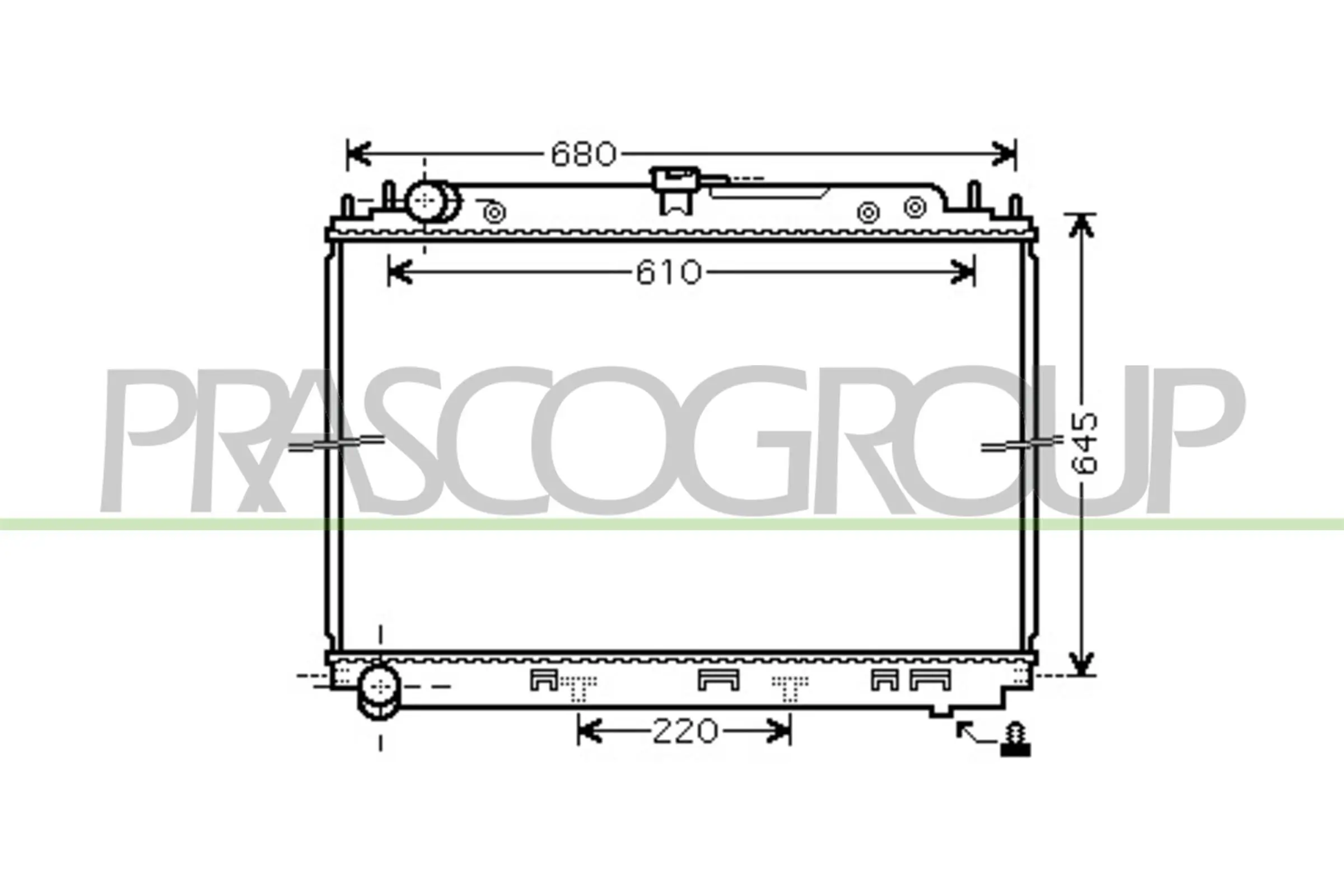Kühler, Motorkühlung PRASCO DS814R001