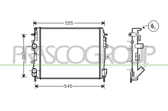 Kühler, Motorkühlung PRASCO DS917R011 Bild Kühler, Motorkühlung PRASCO DS917R011