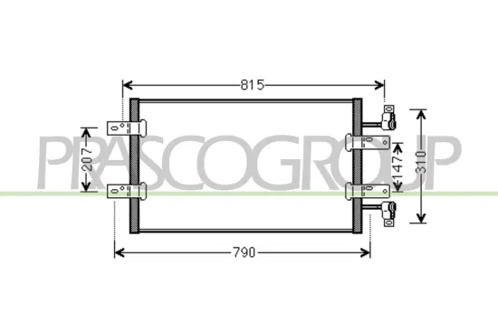 Kondensator, Klimaanlage PRASCO DS952C002 Bild Kondensator, Klimaanlage PRASCO DS952C002