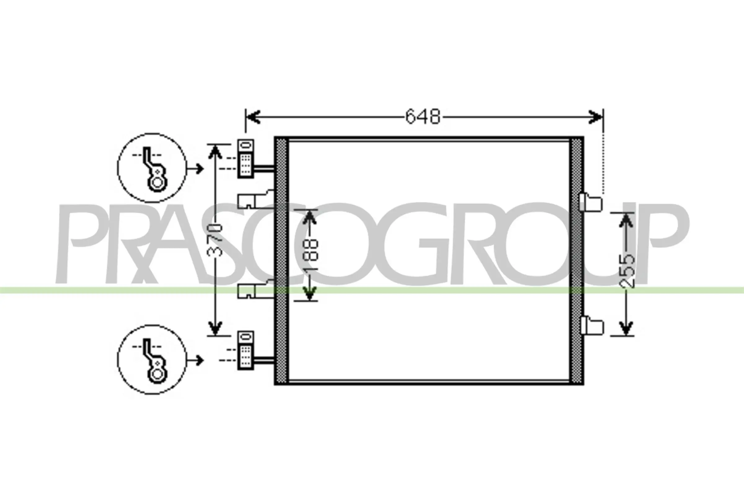 Kondensator, Klimaanlage PRASCO DS952C003