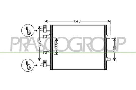 Kondensator, Klimaanlage PRASCO DS952C003 Bild Kondensator, Klimaanlage PRASCO DS952C003