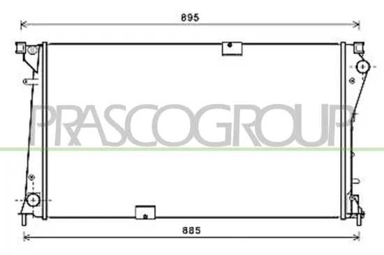 Kühler, Motorkühlung PRASCO DS952R005 Bild Kühler, Motorkühlung PRASCO DS952R005
