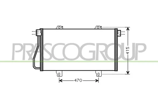 Kondensator, Klimaanlage PRASCO DS958C001 Bild Kondensator, Klimaanlage PRASCO DS958C001