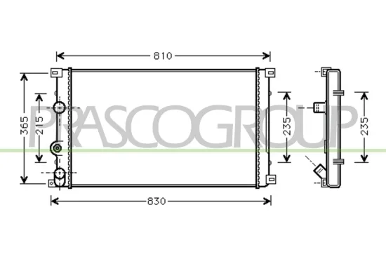 Kühler, Motorkühlung PRASCO DS958R004 Bild Kühler, Motorkühlung PRASCO DS958R004