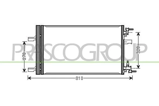 Kondensator, Klimaanlage PRASCO DW040C001 Bild Kondensator, Klimaanlage PRASCO DW040C001