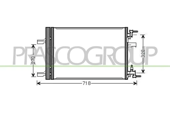 Kondensator, Klimaanlage PRASCO DW040C002 Bild Kondensator, Klimaanlage PRASCO DW040C002