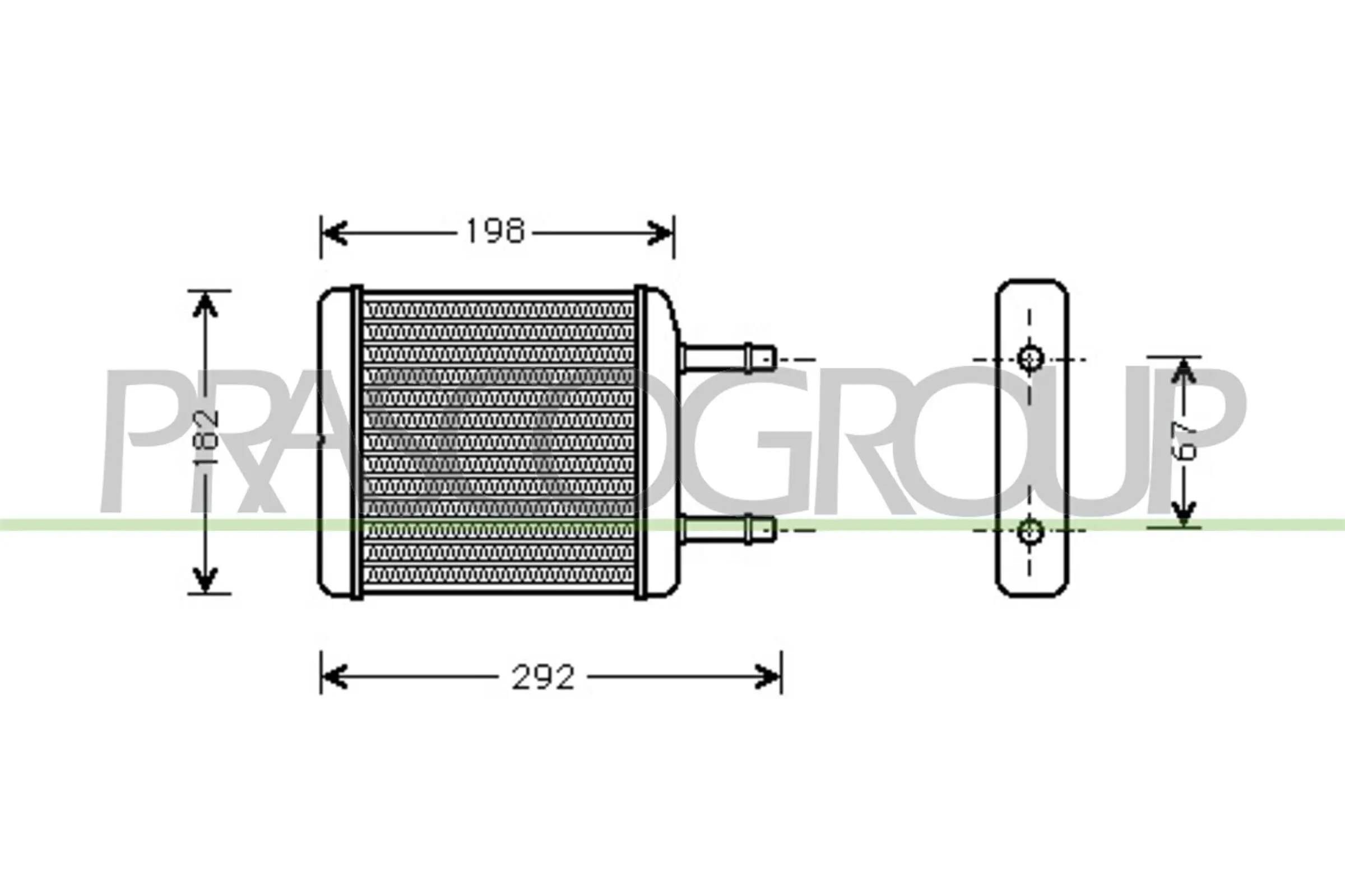 Wärmetauscher, Innenraumheizung PRASCO DW320H001