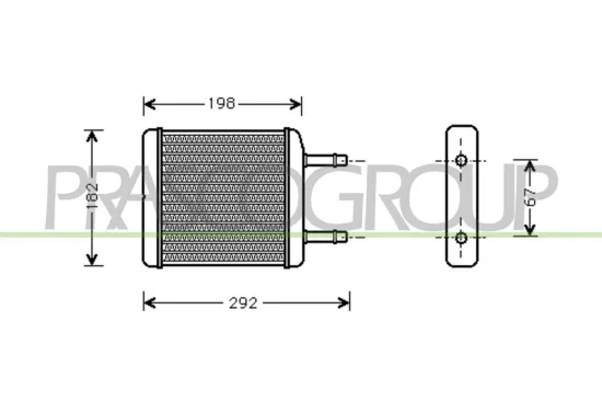 Wärmetauscher, Innenraumheizung PRASCO DW320H001 Bild Wärmetauscher, Innenraumheizung PRASCO DW320H001