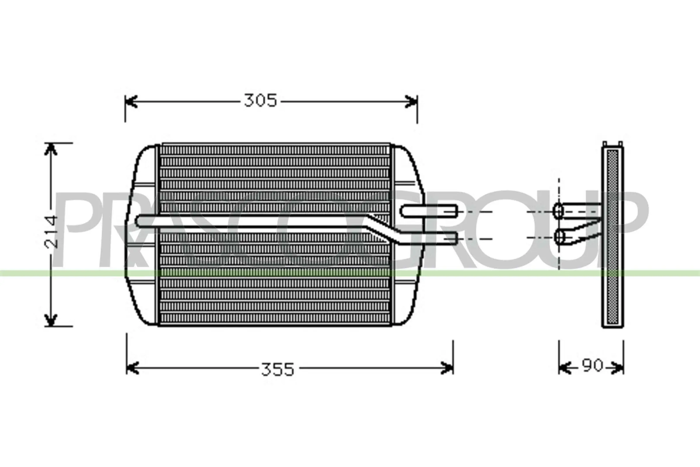 Wärmetauscher, Innenraumheizung PRASCO FD006H001