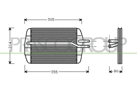 Wärmetauscher, Innenraumheizung PRASCO FD006H001 Bild Wärmetauscher, Innenraumheizung PRASCO FD006H001