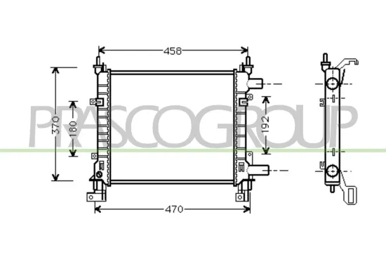 Kühler, Motorkühlung PRASCO FD006R002 Bild Kühler, Motorkühlung PRASCO FD006R002