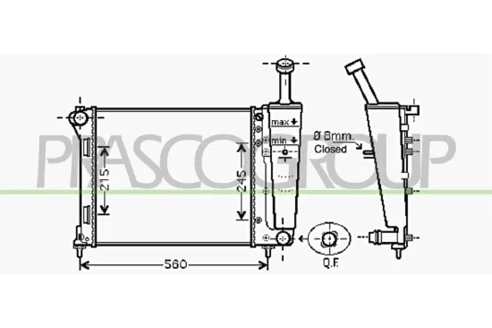 Kühler, Motorkühlung PRASCO FD008R001 Bild Kühler, Motorkühlung PRASCO FD008R001