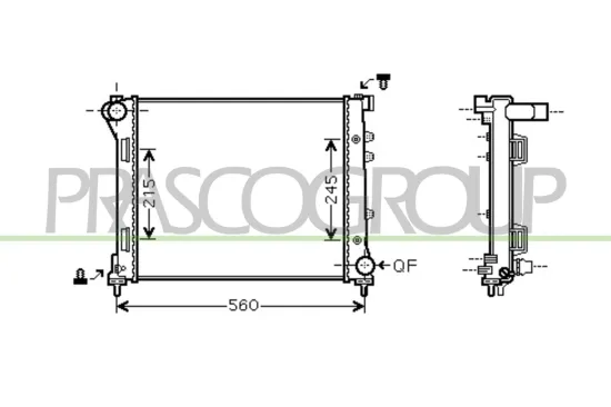 Kühler, Motorkühlung PRASCO FD008R002 Bild Kühler, Motorkühlung PRASCO FD008R002