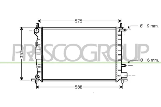 Kühler, Motorkühlung PRASCO FD050R010 Bild Kühler, Motorkühlung PRASCO FD050R010