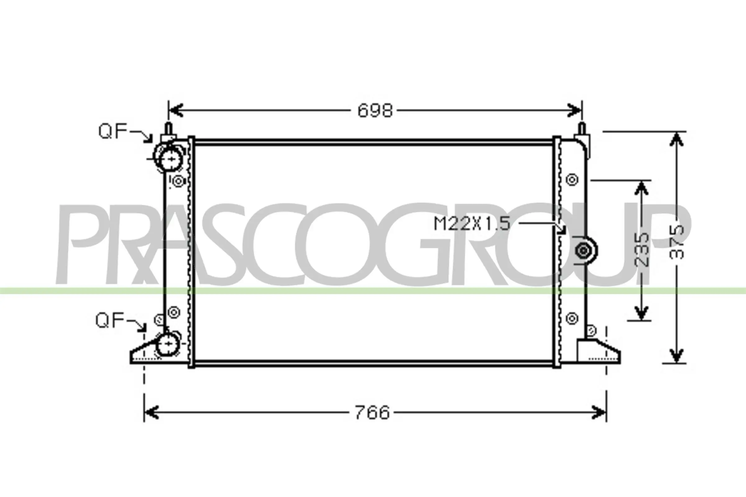 Kühler, Motorkühlung PRASCO FD078R003