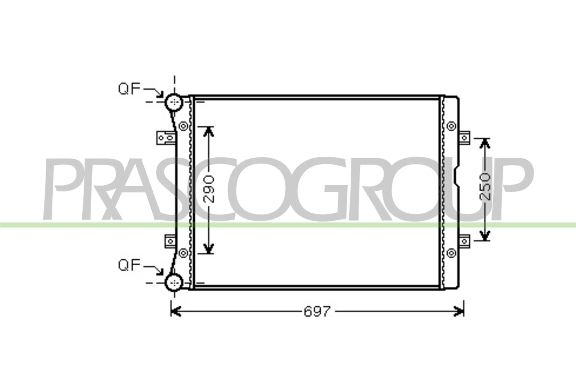 Kühler, Motorkühlung PRASCO FD078R004