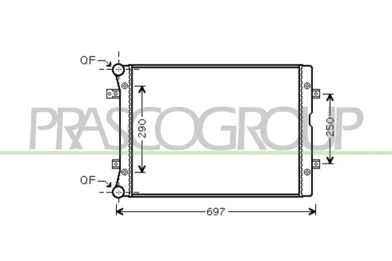Kühler, Motorkühlung PRASCO FD078R004 Bild Kühler, Motorkühlung PRASCO FD078R004