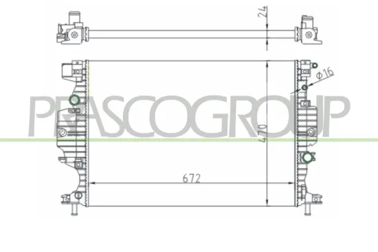 Kühler, Motorkühlung PRASCO FD082R002 Bild Kühler, Motorkühlung PRASCO FD082R002