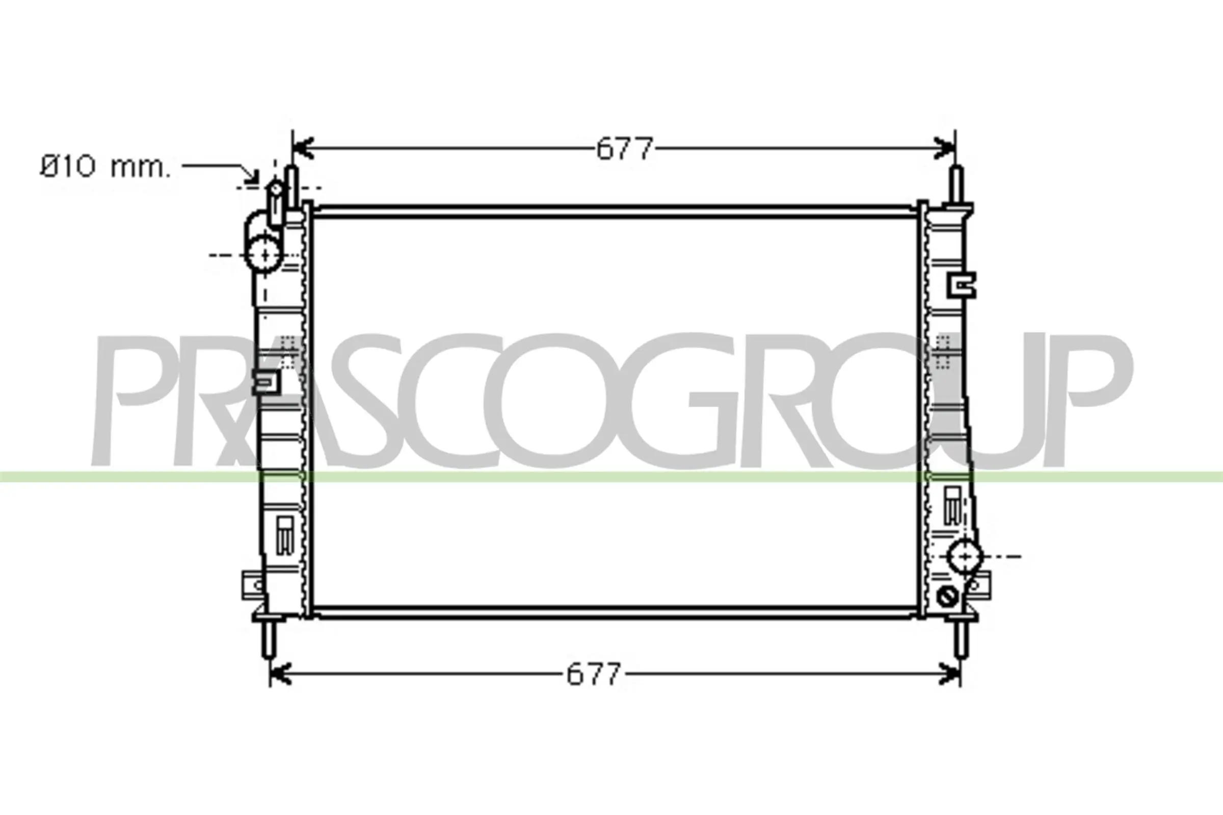 Kühler, Motorkühlung PRASCO FD107R001