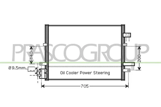 Kondensator, Klimaanlage PRASCO FD109C003 Bild Kondensator, Klimaanlage PRASCO FD109C003