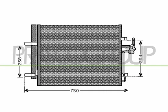 Kondensator, Klimaanlage PRASCO FD110C002 Bild Kondensator, Klimaanlage PRASCO FD110C002