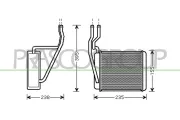 Wärmetauscher, Innenraumheizung PRASCO FD340H001