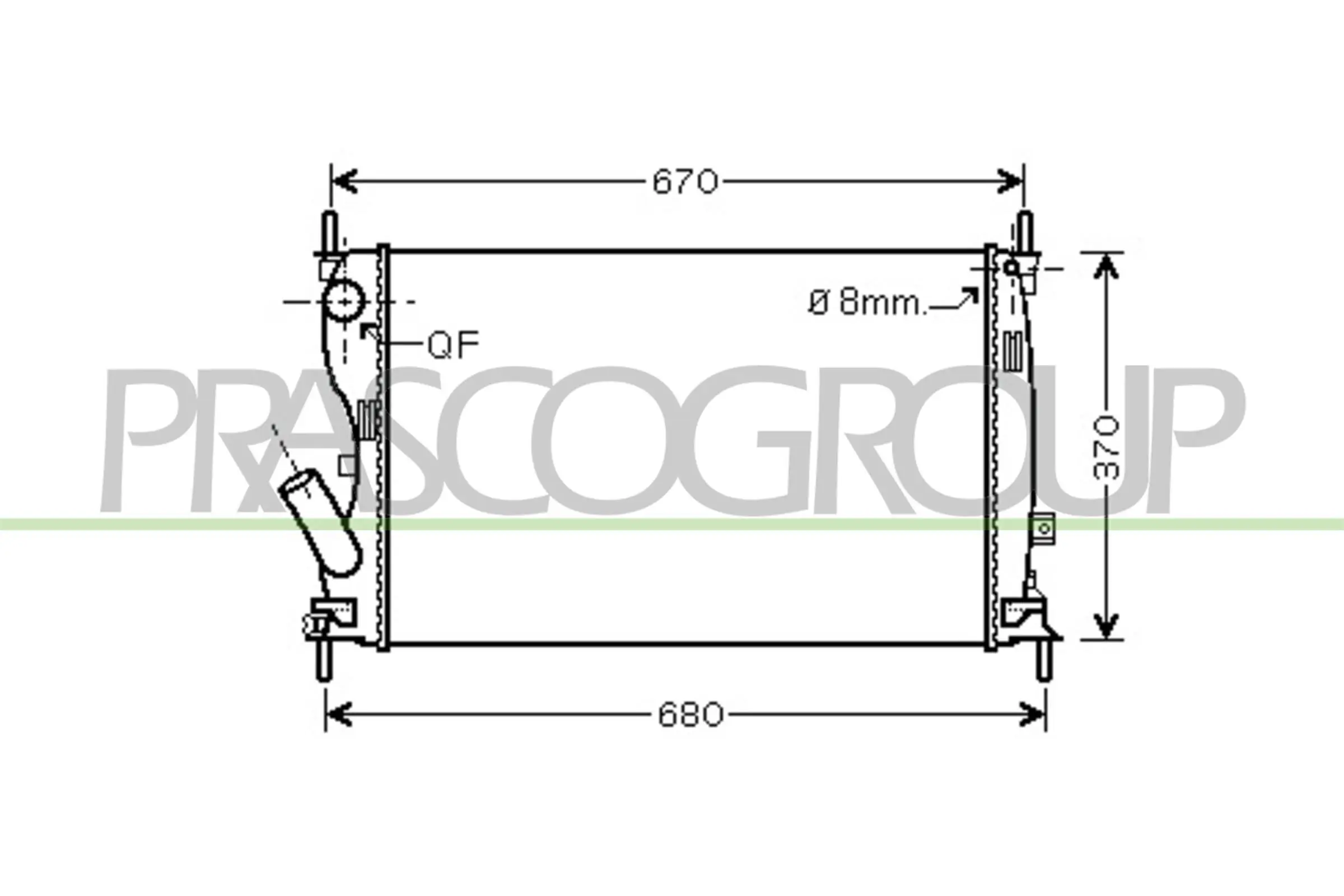 Kühler, Motorkühlung PRASCO FD340R005